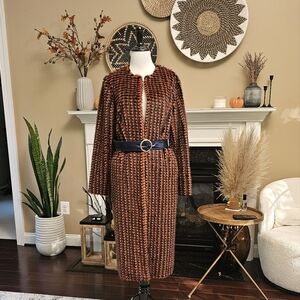 House of Harlow Cayson Coat )Burnt Orange and Navy Blue coat)